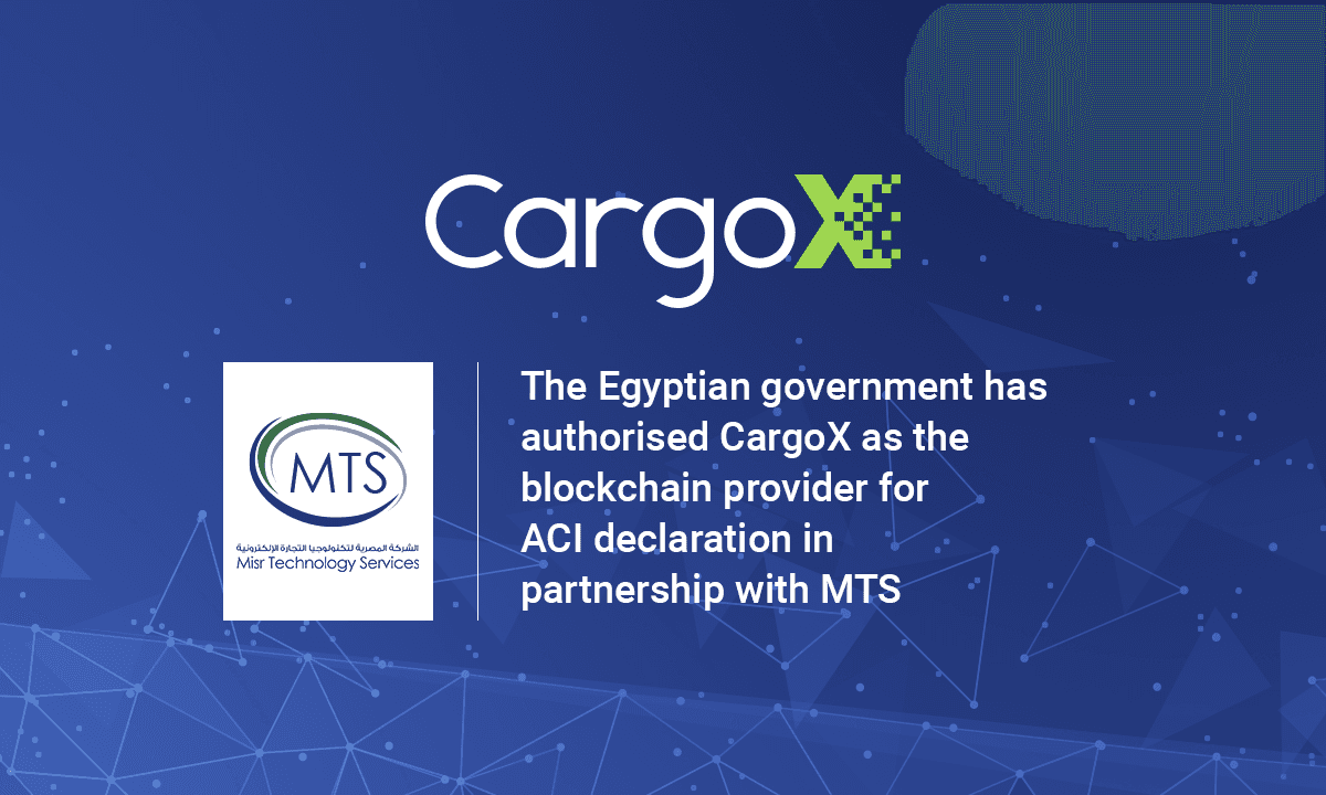CargoX Becomes Official Blockchain Partner of Egyptian Customs Authorities