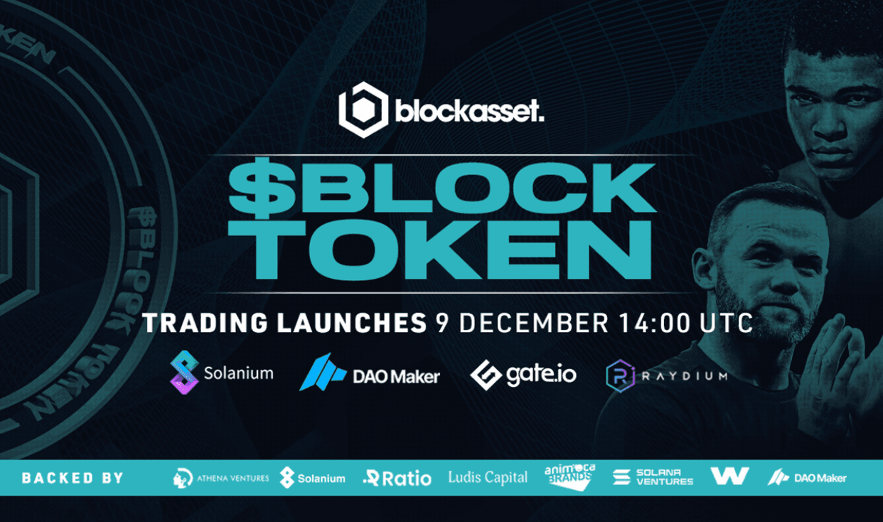 Blockasset Announces $BLOCK Token Sale to Supercharge the Sports Industry