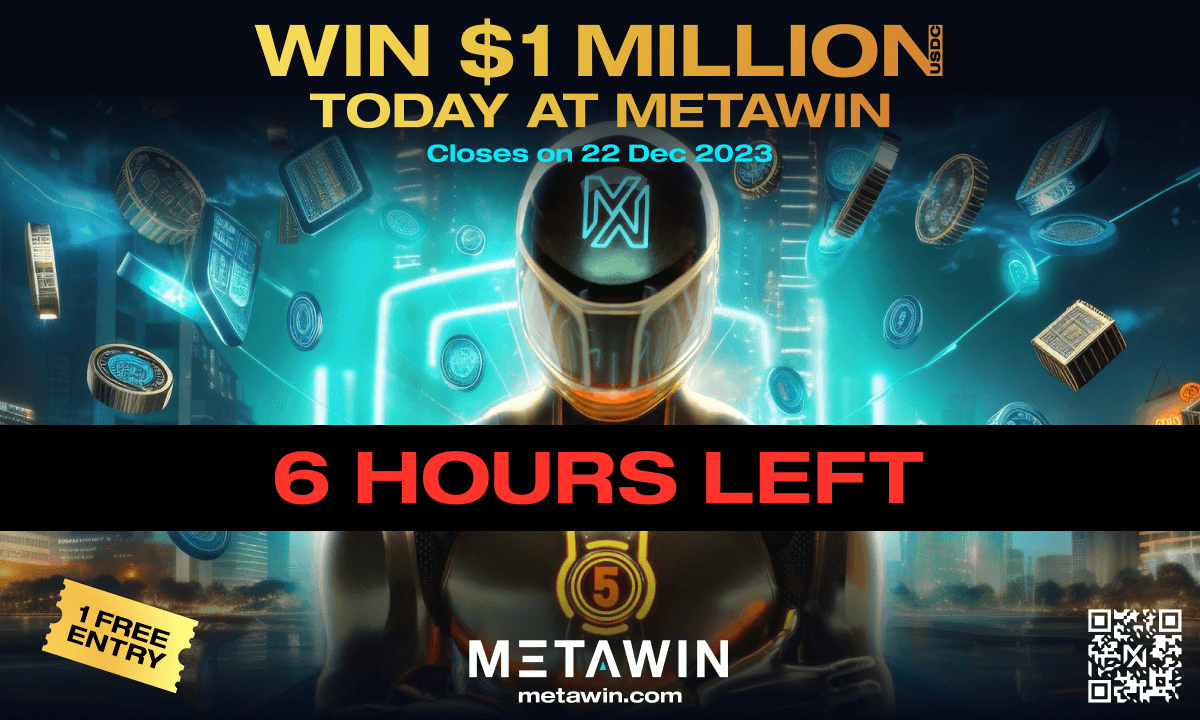 Clock Ticking: 6 Hours Left in MetaWin&#8217;s Thrilling $1 Million USDC Prize Race