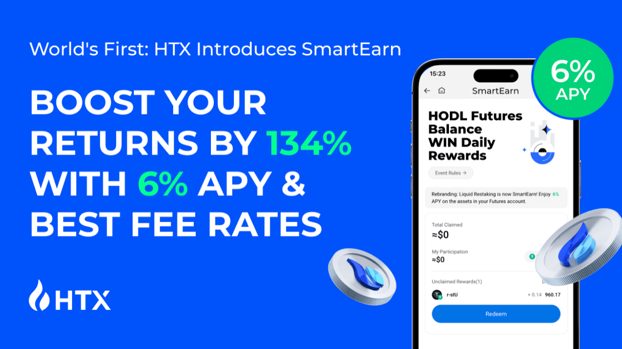 Boost Your Earnings: HTX&#8217;s SmartEarn Offers 6% APY on Futures Accounts