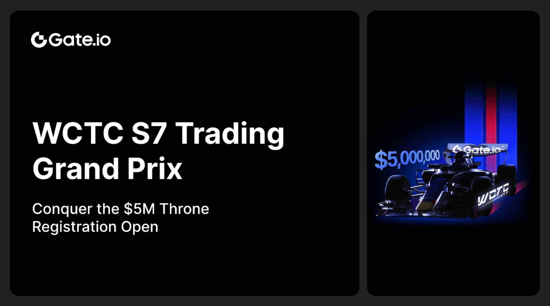 Gate.io Kicks Off WCTC S7: Race for a $5 Million Prize Pool and a Ford Mustang GT