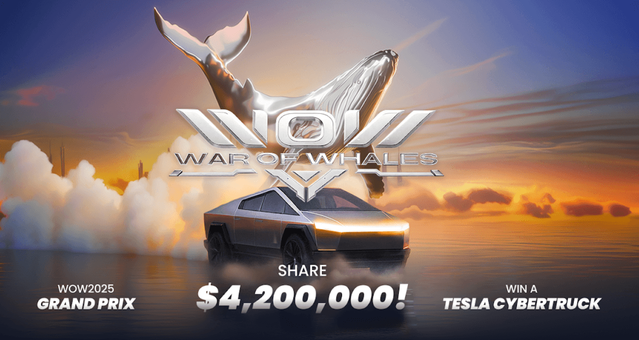 BloFin WOW (War of Whales) 2025 Grand Prix Opens Registration for $4.2M Trading Championship and Tesla Cybertruck Prize