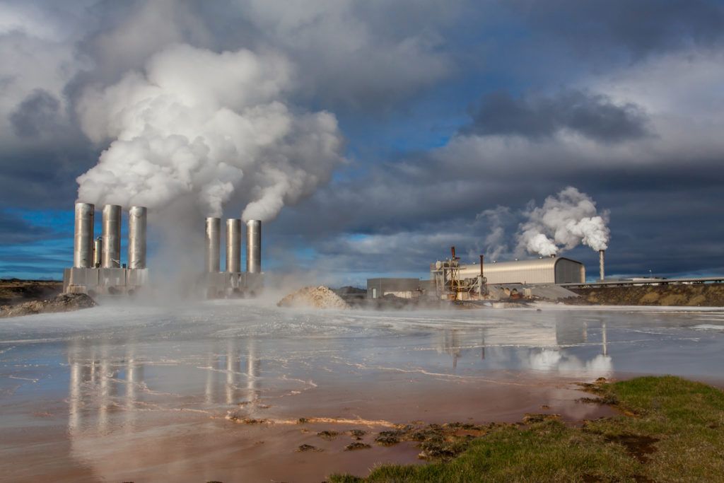 Iceland geothermal power plant