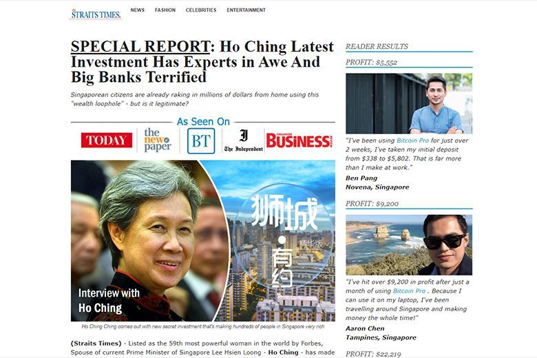 Facebook Bitcoin Scam Singapore