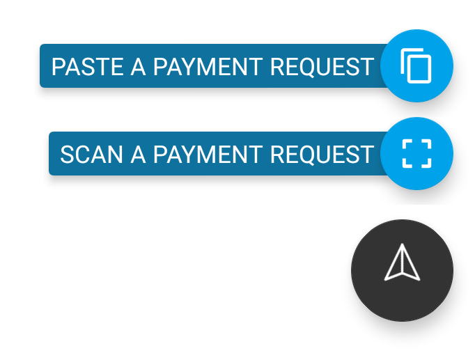 Example of Payment Request options in Eclair wallet
