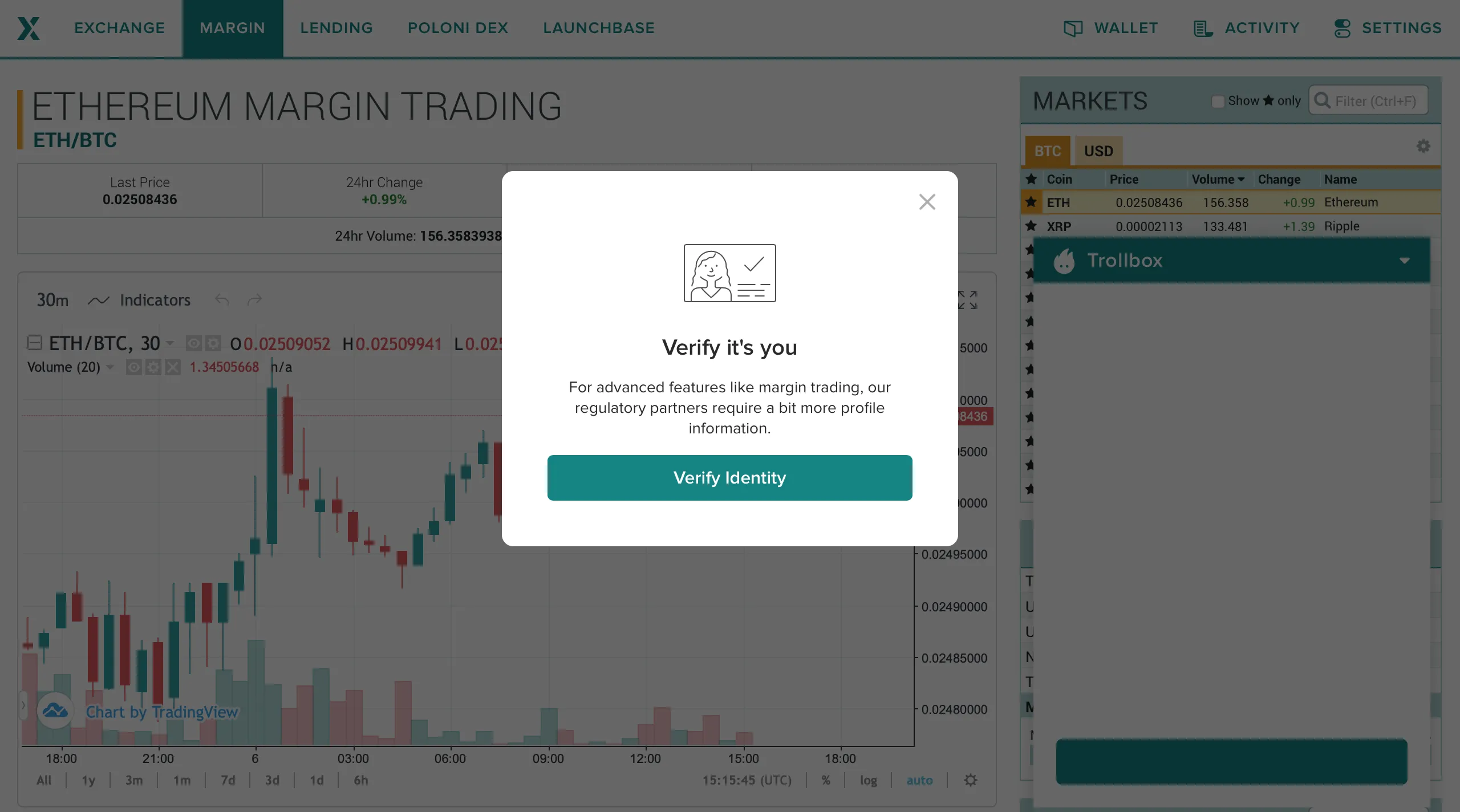 margin trading Poloniex