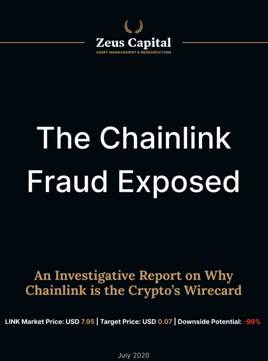 chainlink fraudulent report beincrypto tony toro