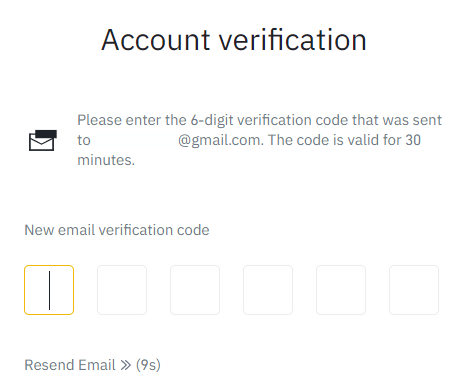 Binance account verification