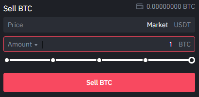 trading bitcoin Market Sell