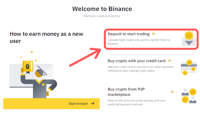 Binance Start Trading