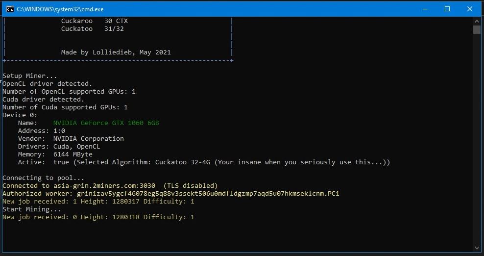 mining start