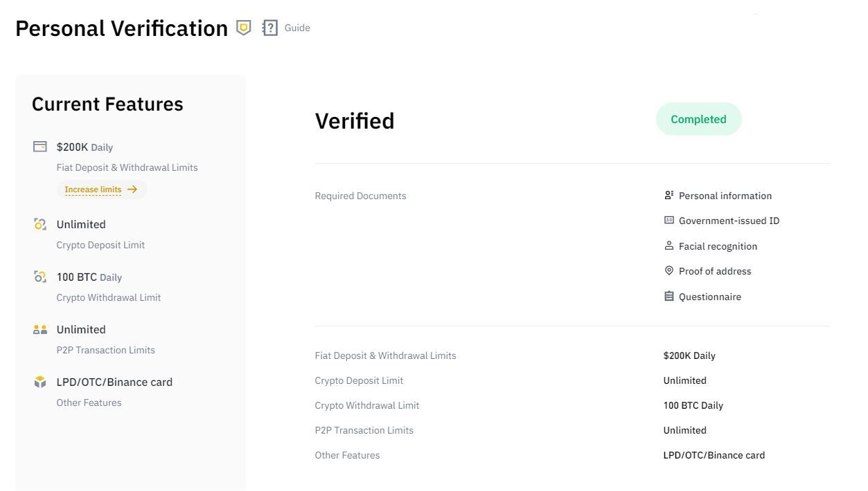 binance verification