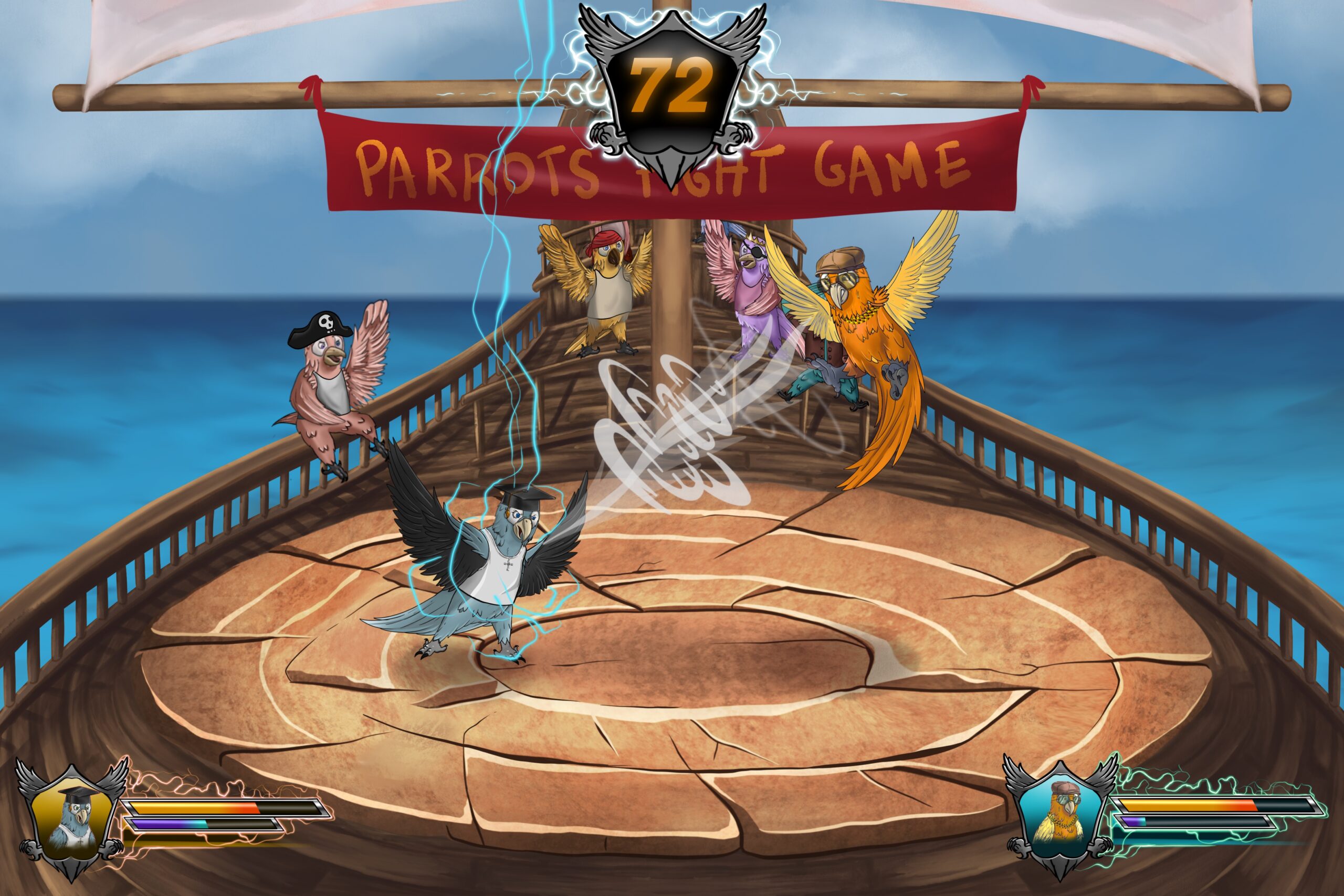 Parrot's Fight Club gameplay 1v1
