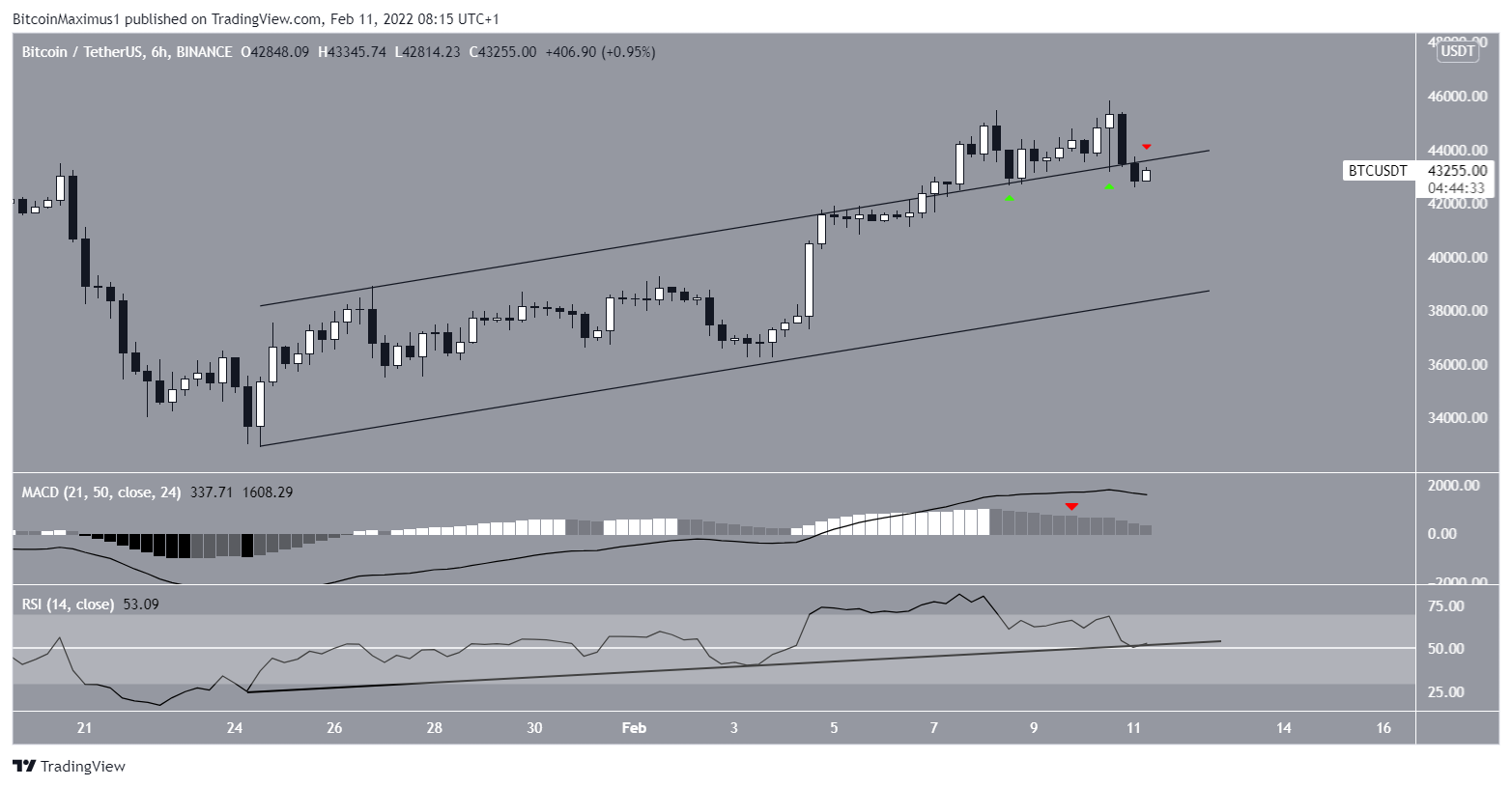 BTC parallel channel
