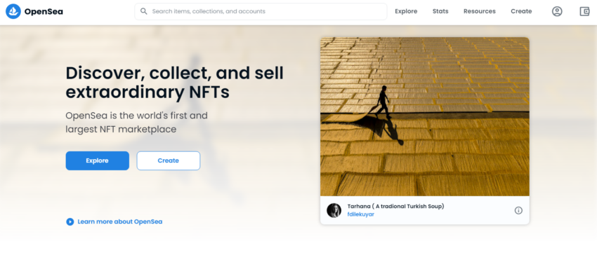 OpenSea: OpenSea is the world's leading peer-to-peer marketplace for NFTs