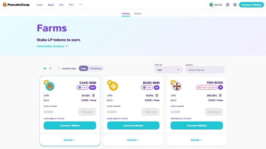 How to use PancakeSwap: Earn