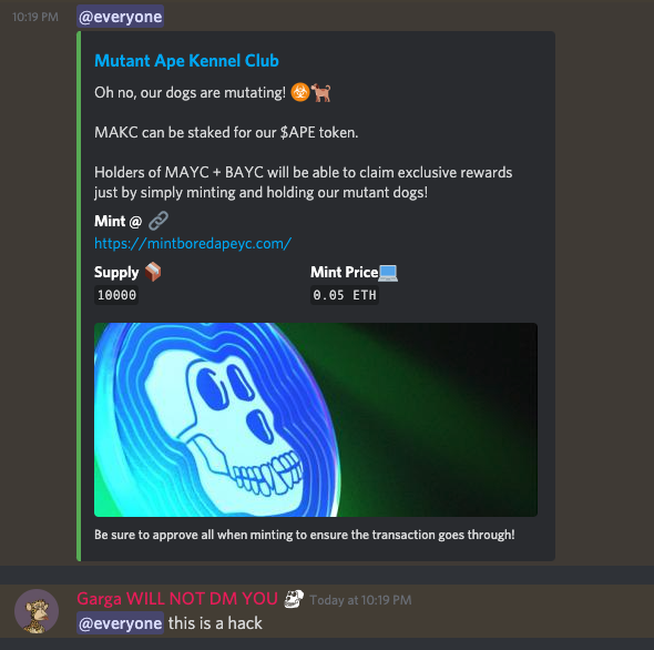 Bored Ape Yacht Club Warns Users Not to Mint NFTs After Discord Hack