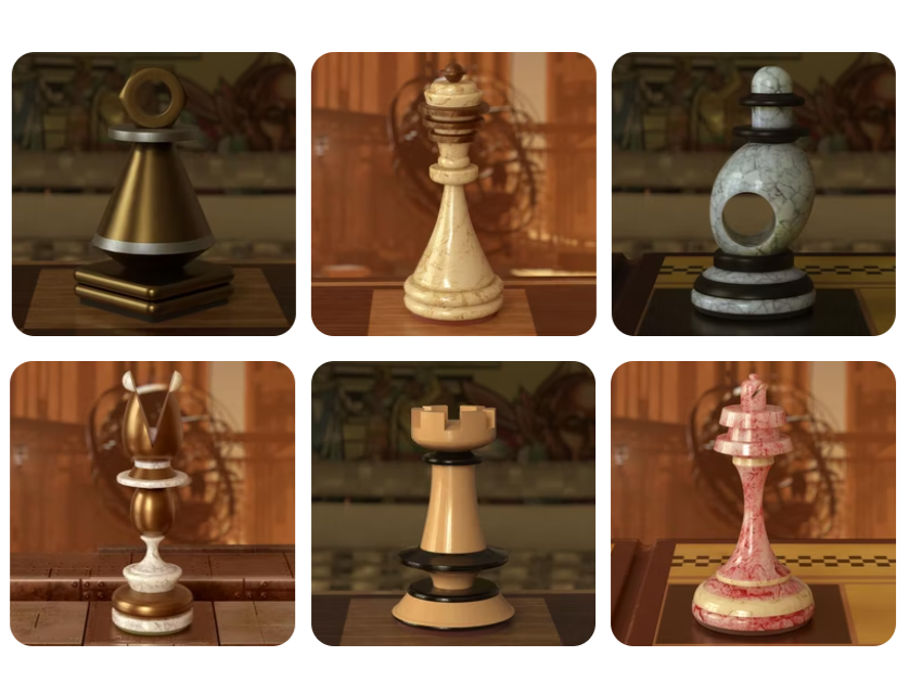 Lexica - Chess pieces made doodles in the metaverse world