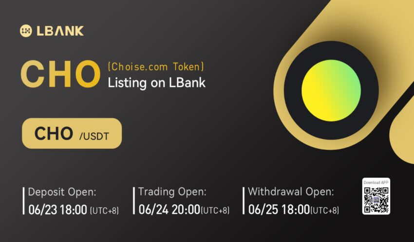 LBank Exchange Will List Choise.com Token (CHO) on June 24, 2022