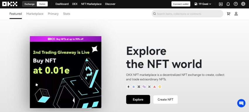 advertising NFTs on OKX