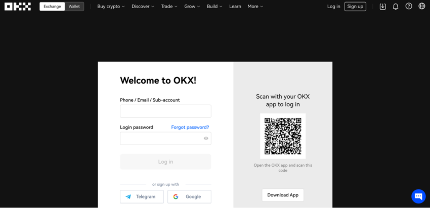 login to OKX to short bitcoin