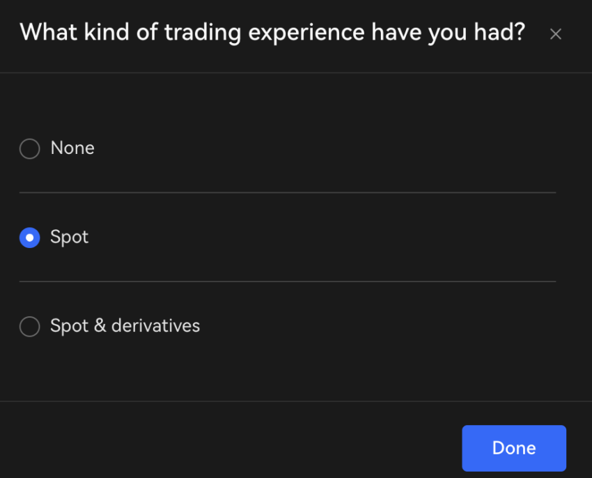 select spot trading
