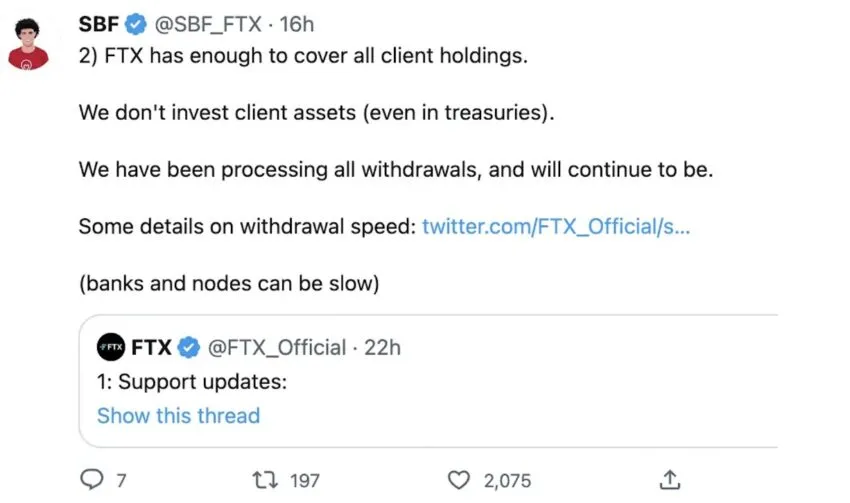 SBF tweet
