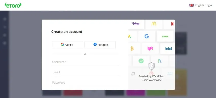 eToro login