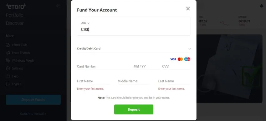Add funds
