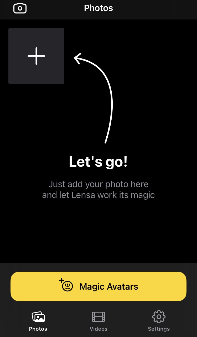Lensa AI review:  Upload Photos 
