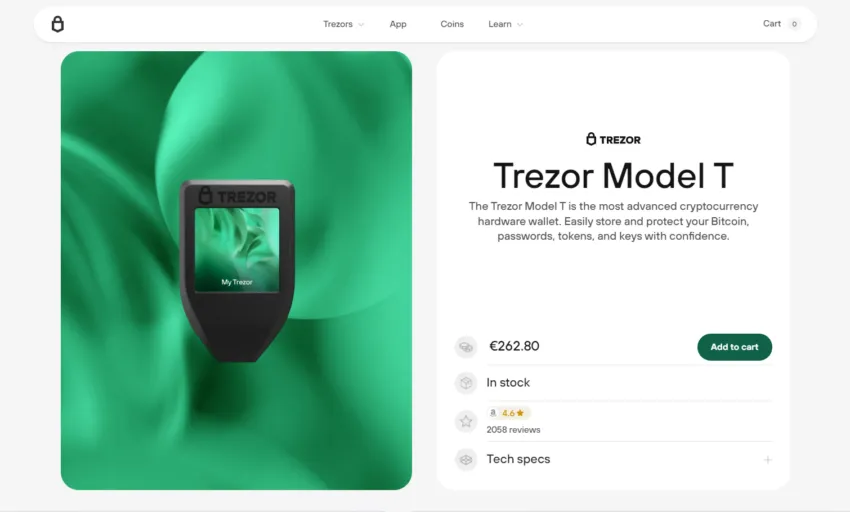 Trezor model T