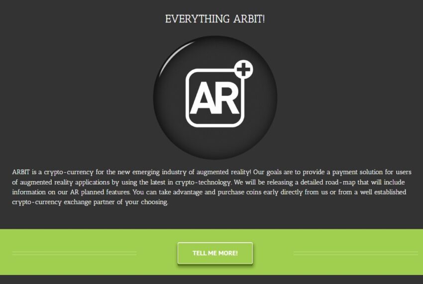 ARbit Homepage: Get Augmented