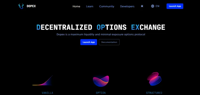 Dopex crypto options trading