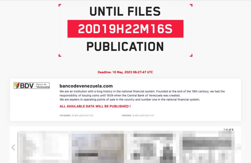 Banco de Venezuela Falls Victim of Ransomware Attack