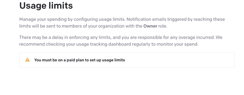 Usage limit of OpenAI API: OpenAI
