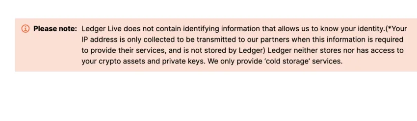 Ledger privacy policy with partners: Ledger