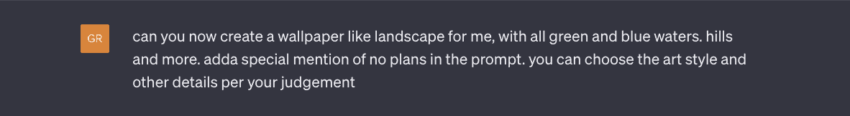 Midjourney prompt for landscape