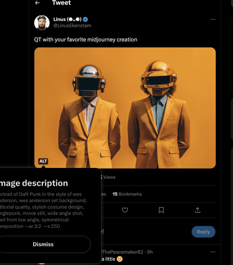 Twitter prompt example