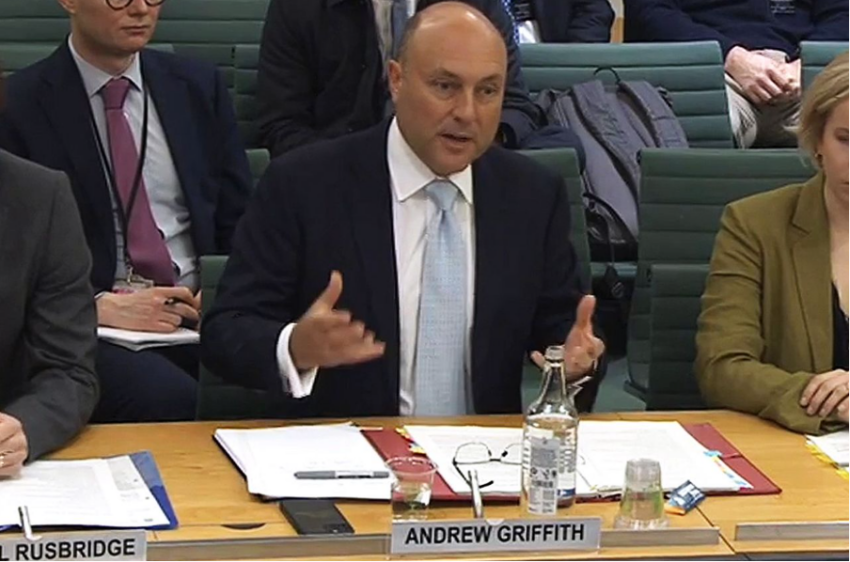 Andrew Griffith's appeared before the Treasury Select Committee of MPs Source: Financial News