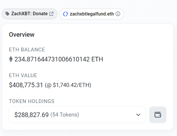 ZachXBT Legal Fees