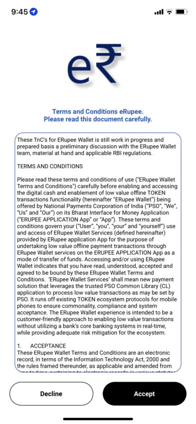 e-rupee overview