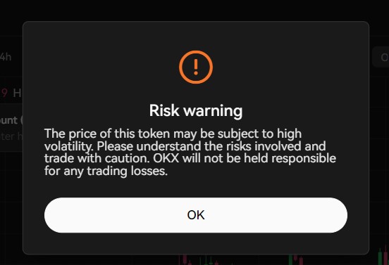 OKX token warning. Source. OKX
