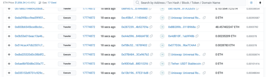 Tracking smart money using explorer:EtherScan