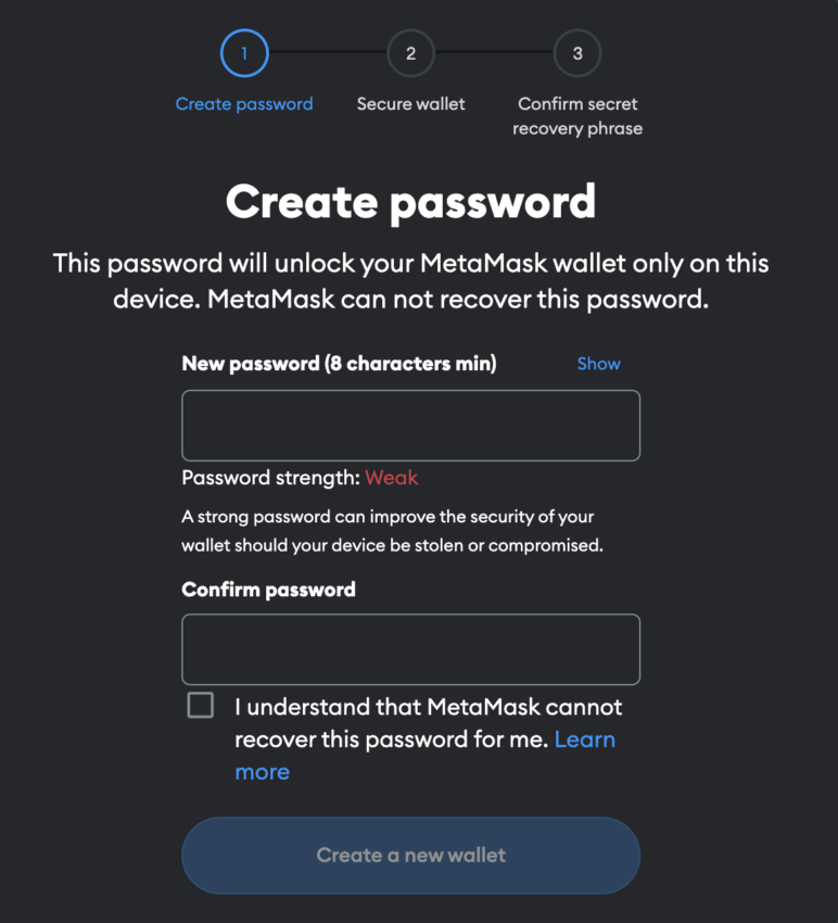 create password