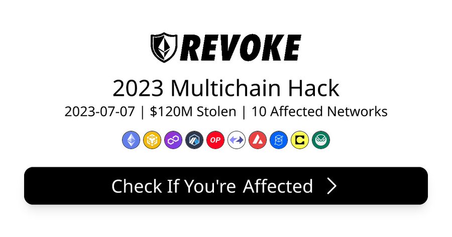 Revoke Alerts Users to Multichain Hack (Source: Twitter)
