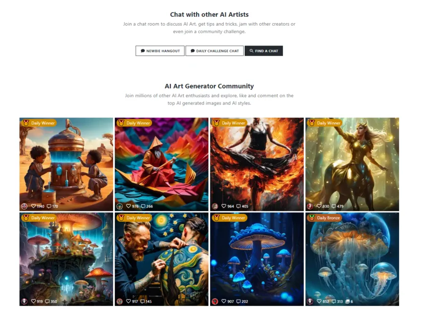 AI art generator community