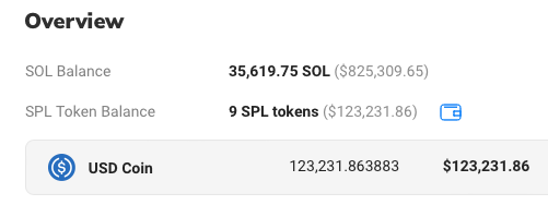 Suspected hacker wallet balance | Source: Solscan