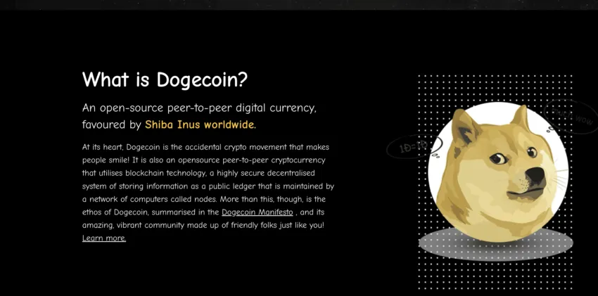 DOGE significa: Dogecoin
