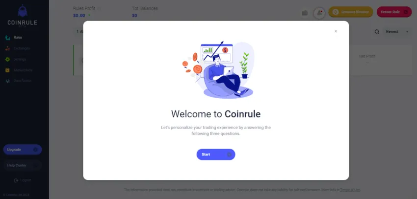 coinrule account