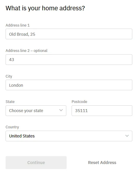 home address